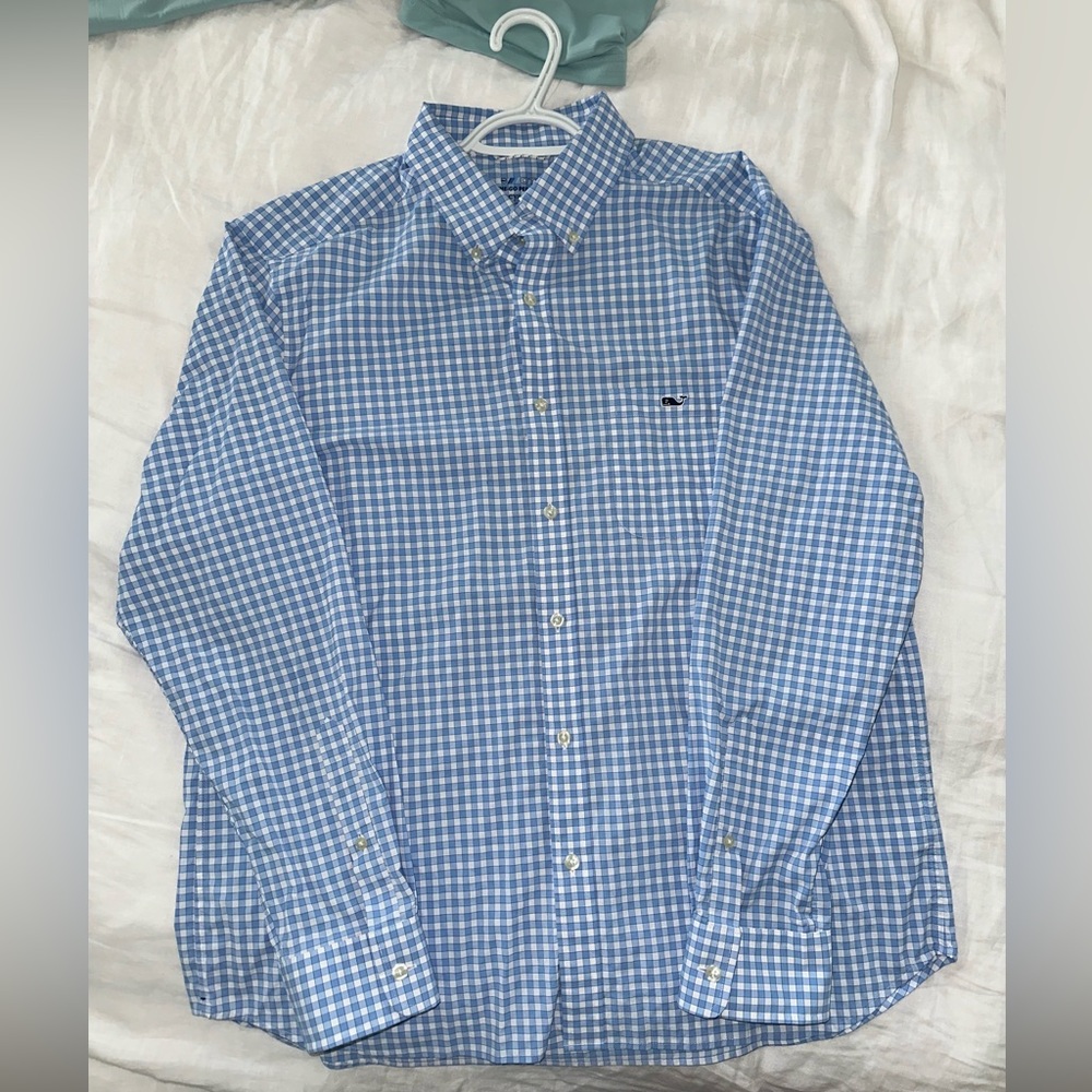 Vineyard Vines On-The-Go Lightweight Gingham Button Down